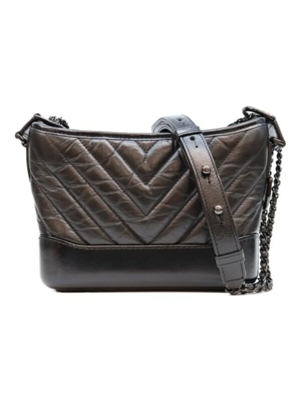 Chanel Vintage Calf So Black Gabriel Douchebo Shoulder